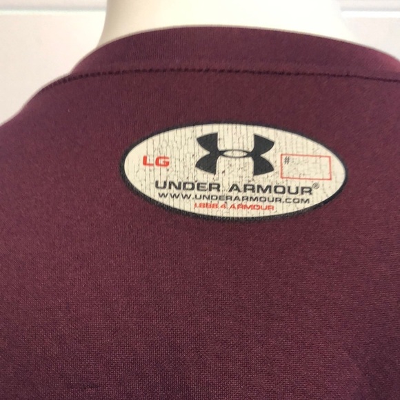 Under Armour Men's Burgundy Short Sleeve Tee - Picture 3 of 8